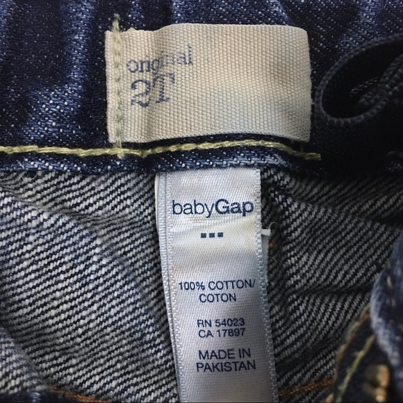 Baby GAP Jeans Original Straight Medium Dark Wash Denim 100% Cotton Size 2T - Picture 6 of 10